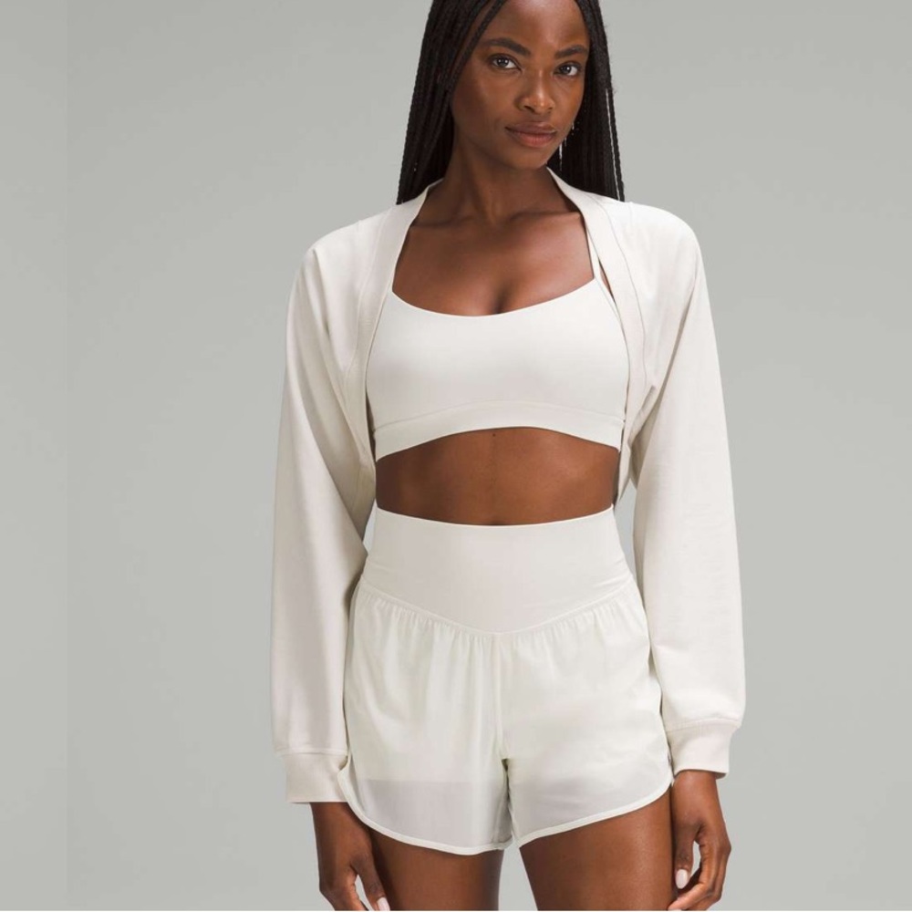 Lululemon French Terry Long-Sleeve Shrug Bone SIZE 10